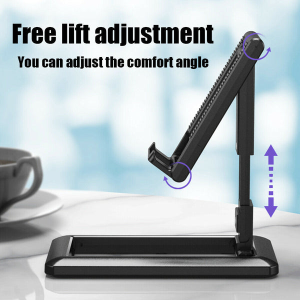 Universal Foldable Desk Stand Holder Bracket For Mobile Phone Tablet Adjustable