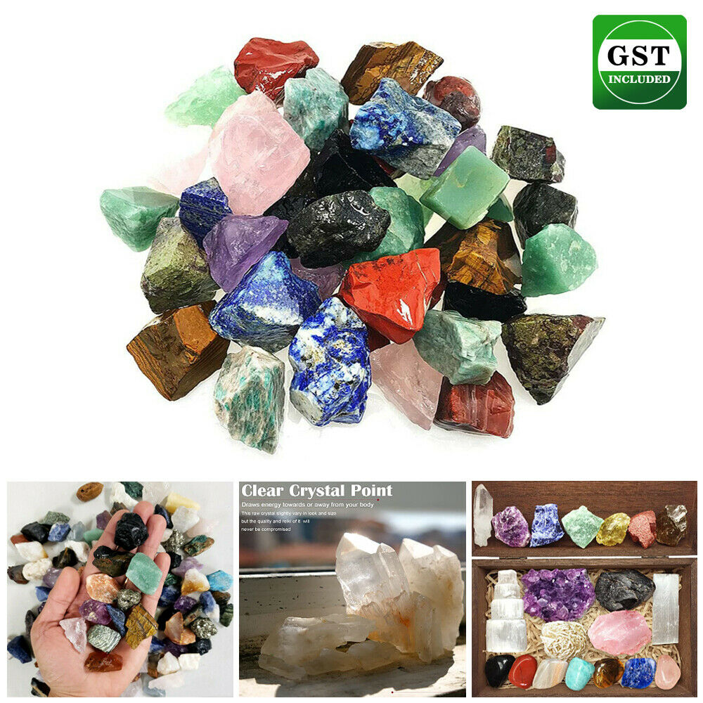 Up to 1KG Mixed Rough Raw Crystal Gemstone Chunks Natural Raw Minerals Bulk