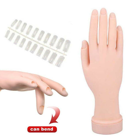 Practice Model Hand Nail Art Trainer Hand Fake Hand For Acrylic Gel False AU NEW