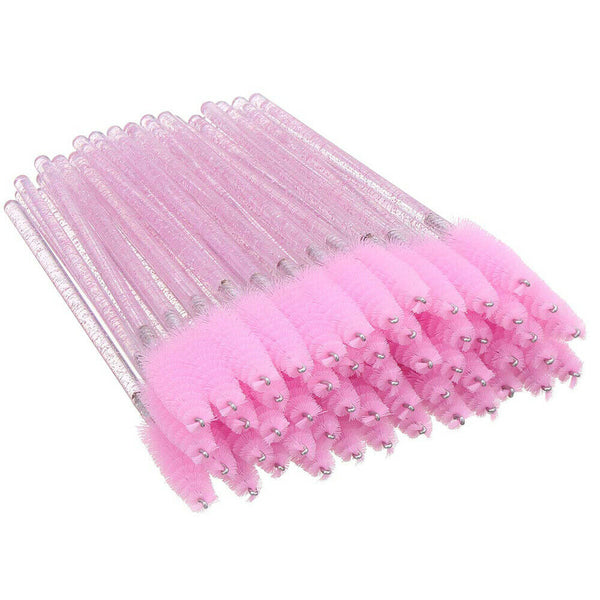 UP TO 100x Disposable Glitter Mascara Wands Lash Brush Eyelash Extensions Makeup