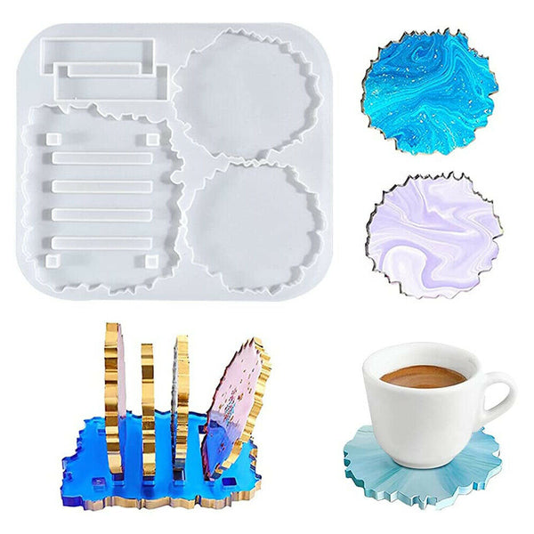 Silicone Coaster Mat Storage Holder Resin Epoxy Mold Casting Pad Mould Craft