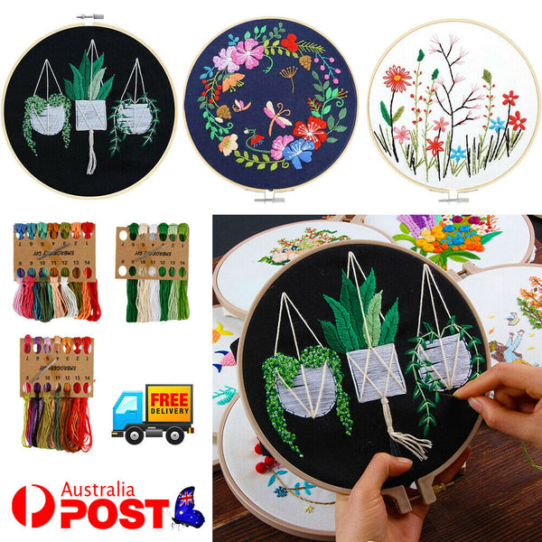 Circle DIY Embroidery Kit Handmade Cross Stitch Set For Beginners Sewing Craft