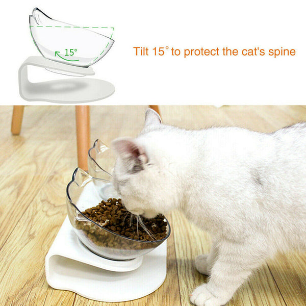 Double Elevated Pet Bowl Cat Dog Feeder Food Water Raised Lifted Stand Holder AU