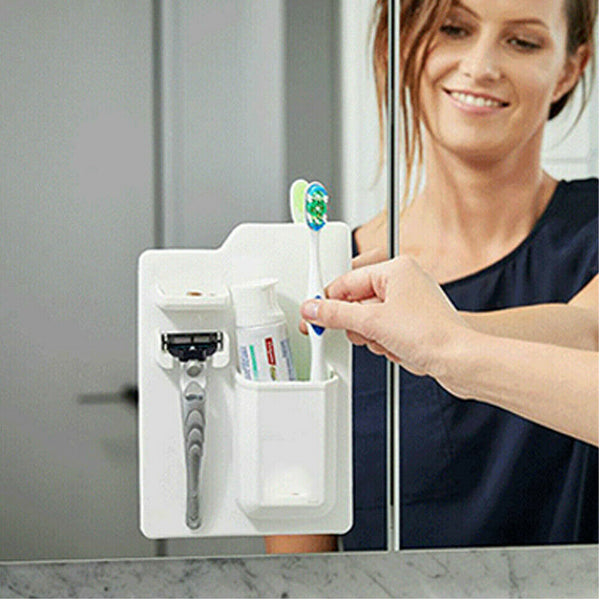 Toothbrush Holder Shower Organizer Silicone Bathroom Storage Razor AU