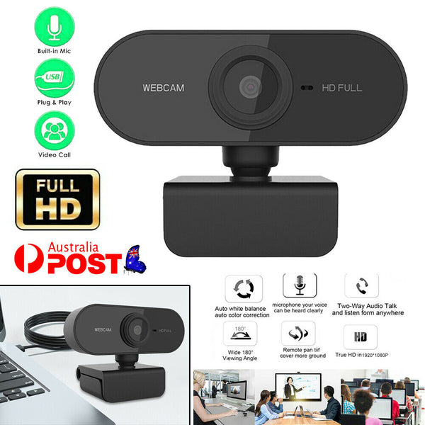 Full HD 1080P Webcam with Microphone USB Streaming Camera For PC MAC Laptops