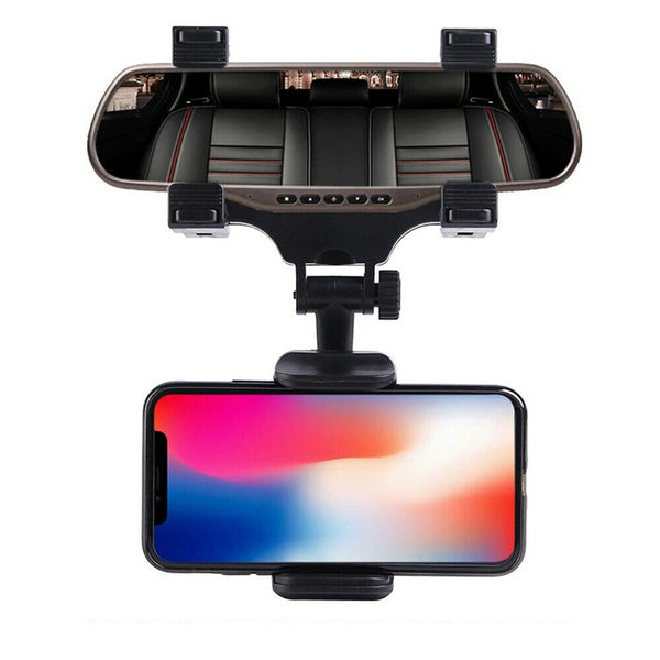 Phone Holder Rear View Mirror Mount Car Truck Smartphone GPS Cradle 360°Rotation