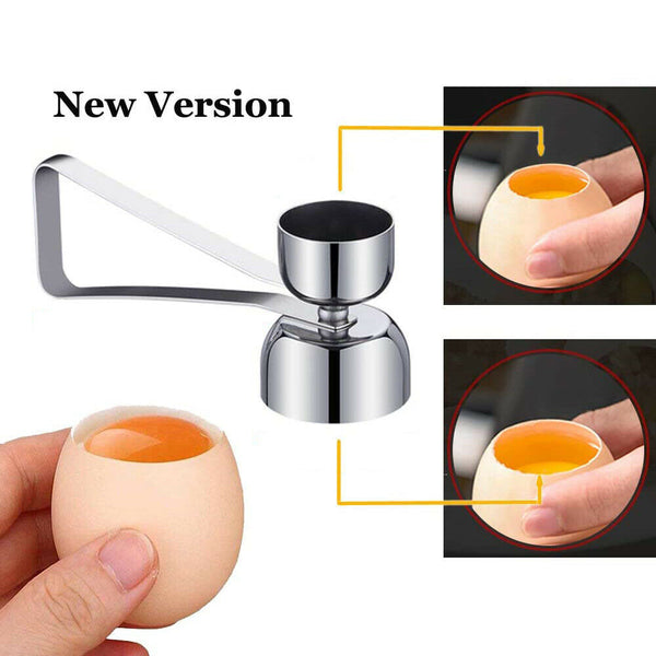 Stainless Steel Egg Shell Opener Topper Cutter Cracker Home Kitchen Tool Knocker