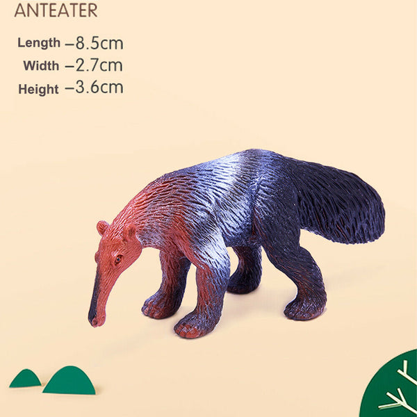 WENNO 6PCS Kids Plastic Figures South American Animals Anteater Jaguar Toys Gift