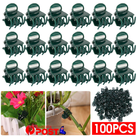 100Pcs Plastic Orchid Plant Garden Clips Vegetable Support Flower Holding Stake