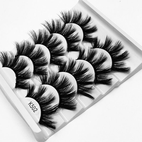 5/10Pairs 3D Mink Natural Thick False Eyelashes Eye Lashes Makeup Extension Hot