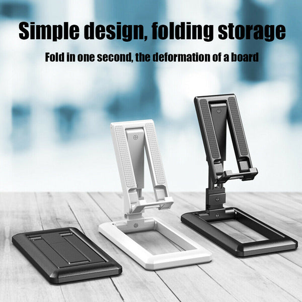 Universal Foldable Desk Stand Holder Bracket For Mobile Phone Tablet Adjustable