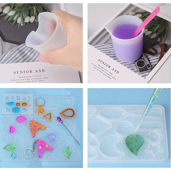 36Pcs Silicone Mixing Measuring Cups UV Resin Mold Casting Jewelry Tool Kit DIY