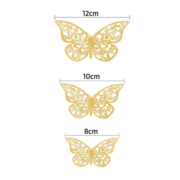 3D Butterfly Wall Decals Stickers Removable Kids Nursery Decoration DIY 12PCS