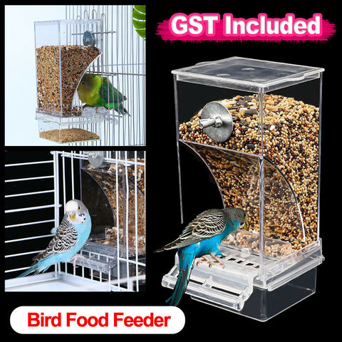 2pcs No Mess Bowl Auto Cage Bird Feeder Cup Automatic Parrot Canary Cockatiel