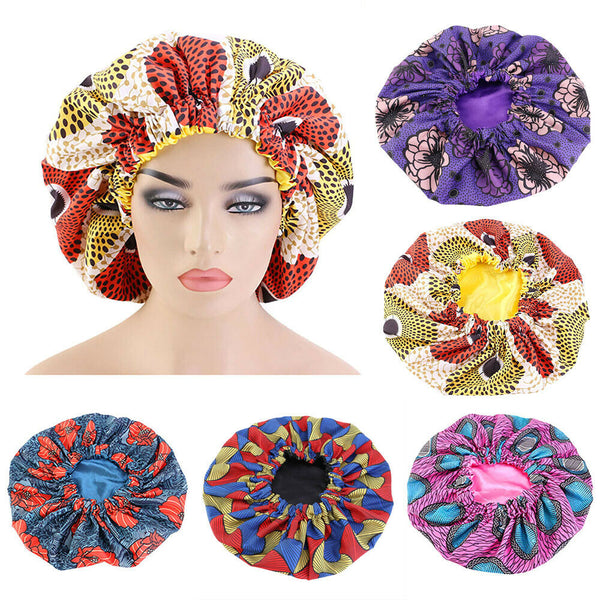 Hair Care Women's Fashion Satin Bonnet Cap Night Sleep Hat Cap Wrap