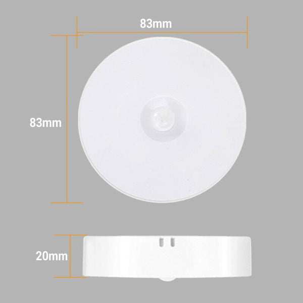 Rechargeable Motion Sensor LED Night Light Body Induction Lamp Wall Mount White