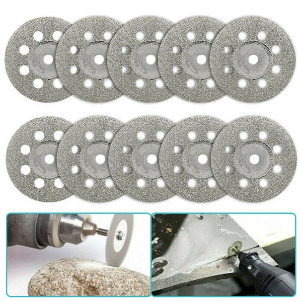 31x Mini Diamond Cutting Discs HSS Wheel Blades Set Drill Bit Dremel Rotary+Tool