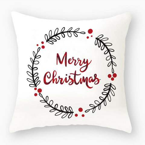 Christmas Cushion Cover Throw Waist Bolster Pillow Case Sofa Home Party Decor