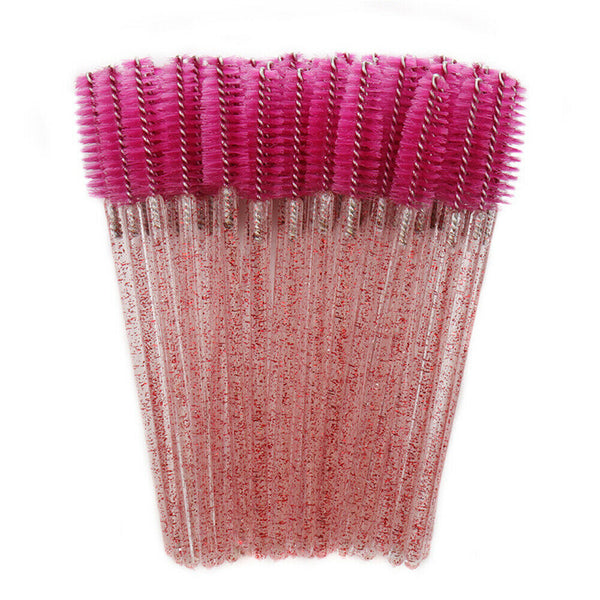 UP TO 100x Disposable Glitter Mascara Wands Lash Brush Eyelash Extensions Makeup