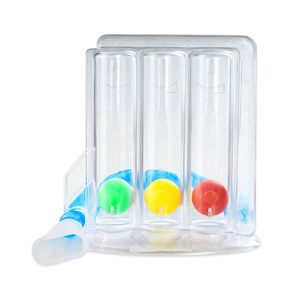 Deep Breathing Lung Exerciser TRI-BALL Meter Spirometer Trainer Safe Breath NEW
