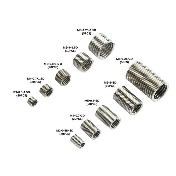 150Pcs/Set Helicoil Stainless Steel Thread Repair Insert Kit M3 M4 M5 M6 M8 AU