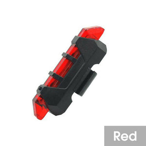 Tail Rechargeable USB Bike 5 LED Light Cycling Warning Safety Bicycle Rear Light