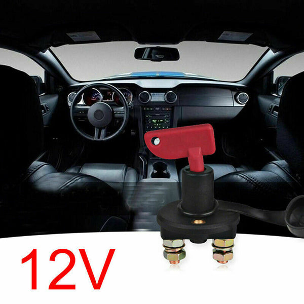 2Pcs 12V 24V Disconnect Battery Isolator Cut Off Kill Switch Key Car Marine Boat