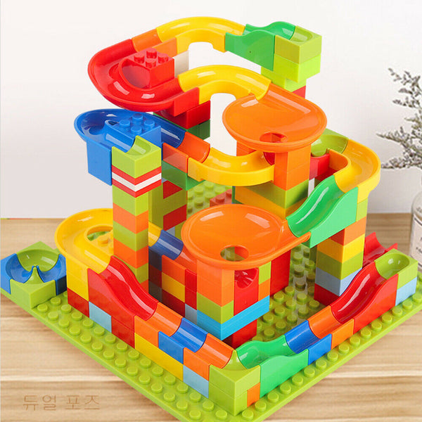 165Pcs Marble Race Run Building Blocks Maze Ball Jungle Track Building Toys Kids