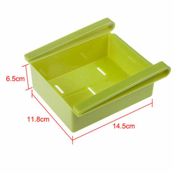 Kitchen Freezer Fridge Space Saver Storage Box Organizer Holder Shelf Rack AU SL