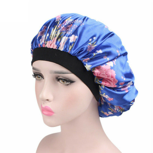 Women's Sleep Cap Nightcap-C2 Sleeping Bonnet Elastic Care Hot Hair Hat Satin