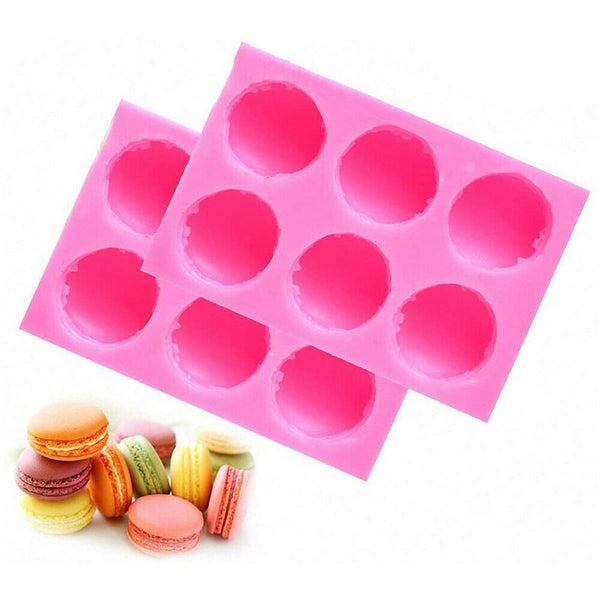 6 Cavity Macaron Silicone Mold 3D Burger Soap Form Mold Cake Chocolate Mould