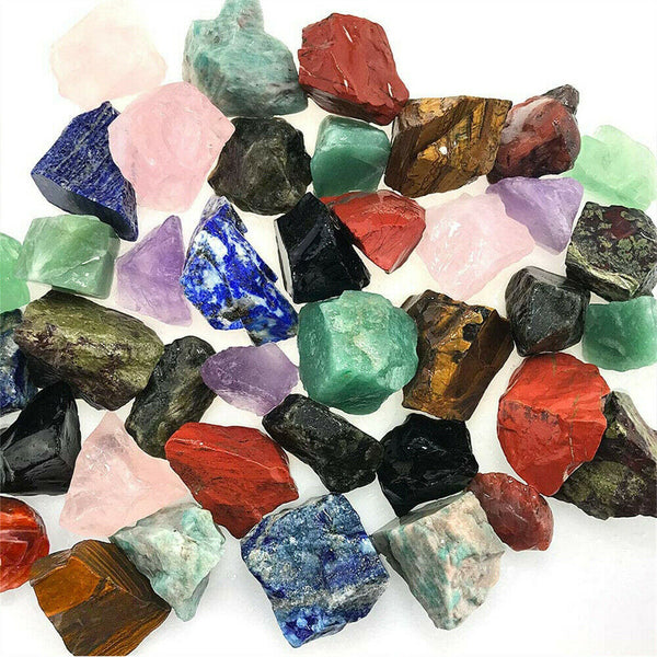 Up to 1KG Mixed Rough Raw Crystal Gemstone Chunks Natural Raw Minerals Bulk