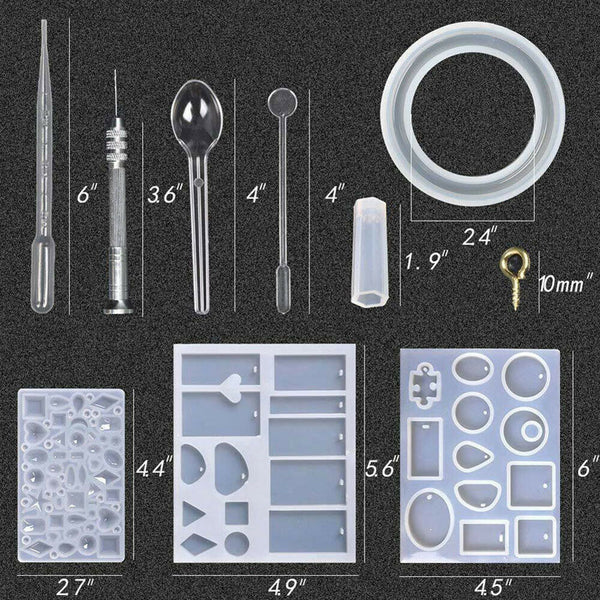 229 X DIY Jewelry Mould Handmade Crystal Glue Making Set Resin Silicone Mold Kit