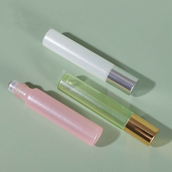 10ml Glass Roller Bottle Rollerball Perfume Essential Oil Roll On Ball 6 Color