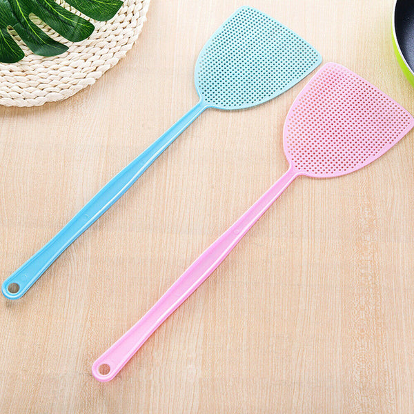 6 Pcs Plastic Fly Swatter Manual Swat Pest Control with Long Handle Assorted AU