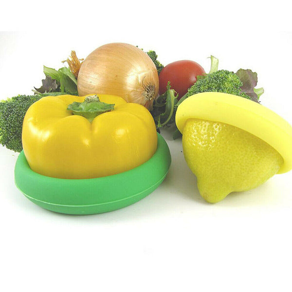 4Pcs Reusable Flexible Silicone Kitchen Craft Food Fruit Vegetable Storage Cover