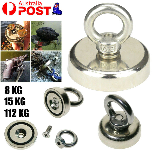 15/112Kg Salvage Strong Recovery Magnet Neodymium Hook Treasure Hunting Fishing