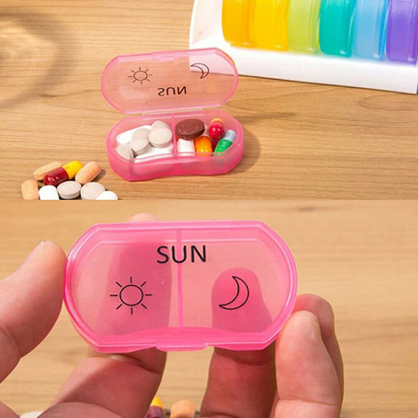 Weekly 7 Day Pill Box Medicine Storage Tablet Container Case Organizer Dispenser