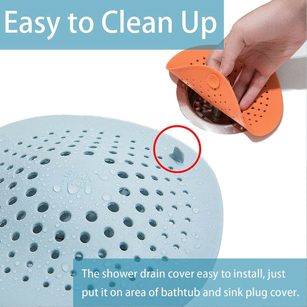 Silicone Sink Filter Strainer Drain Stopper Waste Hair Kitchen bathroom Plug