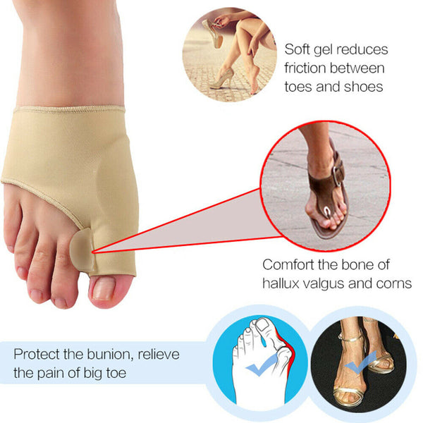 Pair ! Big Toe Bunion Splint Straightener Corrector Hallux Valgus Foot Separator