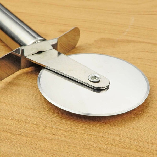 Pizza Wheel Cutter Stainless Steel Slicer Chopper Knife Blade w/ Handle Kitchen