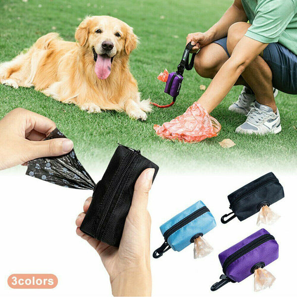 Pet Puppy Garbage Waste Pick Up Bags Dispenser Pouch Outdoor Dog Poop BagHolder