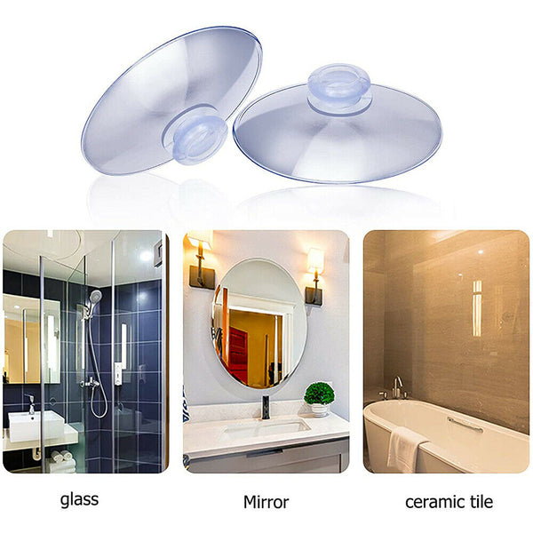 20PC Clear Suction Cups Mushroom Head Plastic Sucker Pads Kitchen Window Suckers