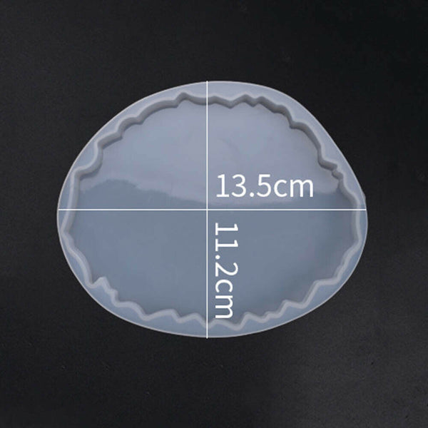 Coaster Resin Casting Mold Epoxy Mould Silicone Jewelry Agate Making Tool Craft