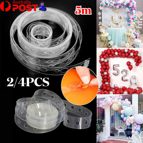 5M Balloon Decorate Strip Arch Garland Connect Chain DIY Tape Party Bar Decor AU