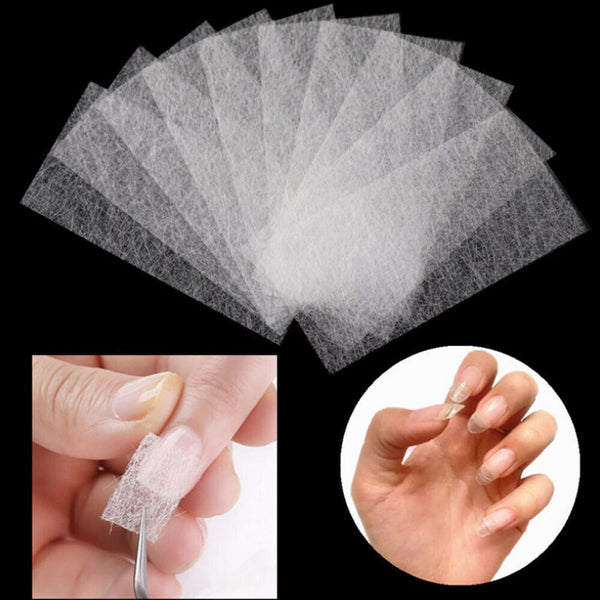 10 Pieces Nail Silk Wrap Repair Kit Extension Silk Fiberglass for Gel Extension