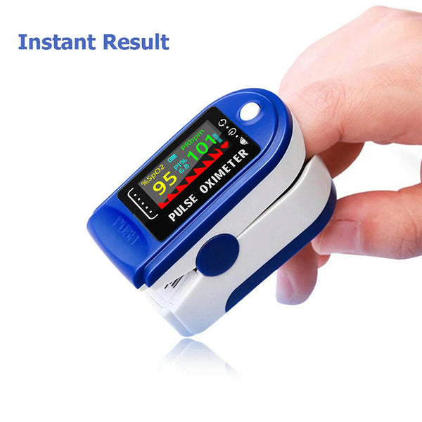 Finger Pulse Oximeter Blood Oxygen Saturation Monitor Rate Heart Adult Kids AU