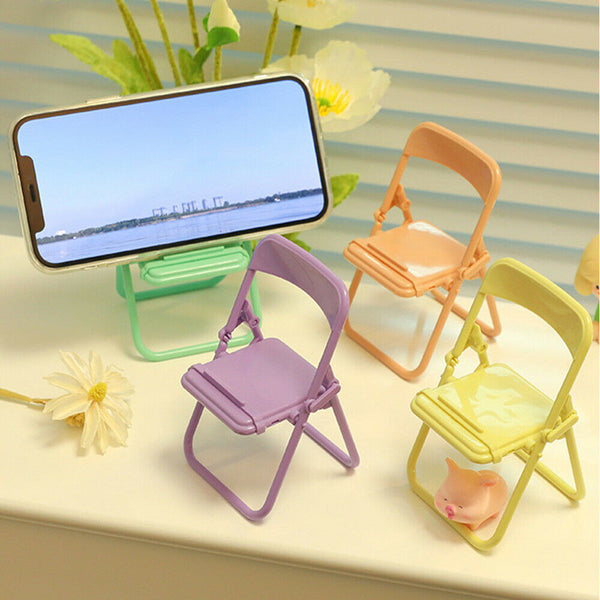 Cute Chair Shape Portable Mobile Phone Holder Smartphone Desktop Brackets AU