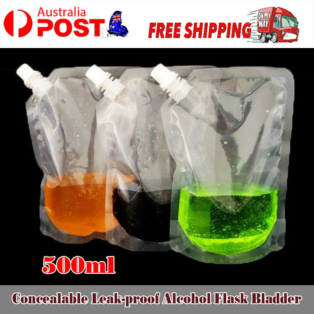 20x Alcohol Flask Bladder 500ml Concealable Leak-proof Nightclub Festival Ready