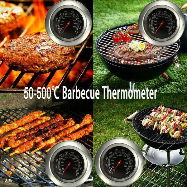 Latest Stainless Steel BBQ Smoker Grill Thermometer Temperature Gauge 50-500℃